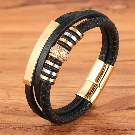 luxury leather bracelets for men.